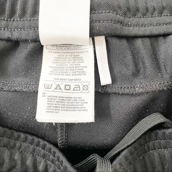 Adidas black and white 3 stripes sweat pants size Medium - Picture 4 of 5